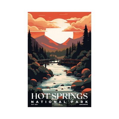Hot Springs National Park Poster, Travel Art, Office Poster, Home Decor | S5 - image1